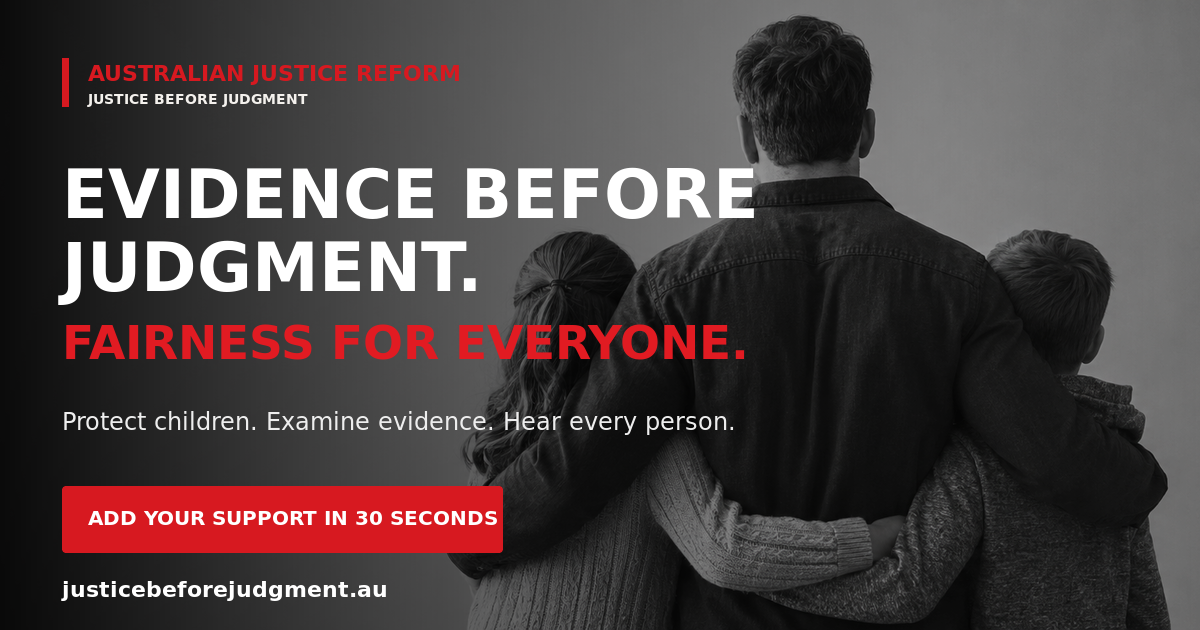 Evidence before judgment. Fairness for everyone. Add your support.